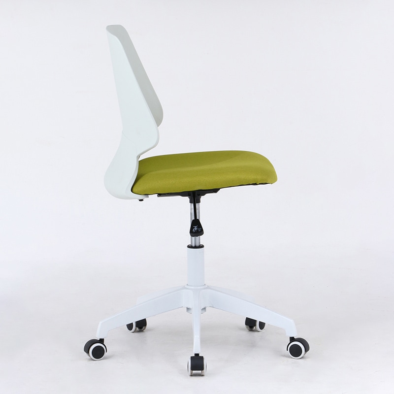 不二貿易 オフィスチェア ホワイト/グリーン 3117-4 1台(ご注文単位1台)【直送品】