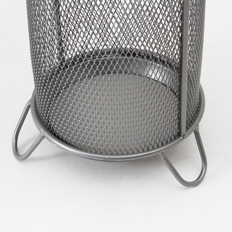 不二貿易 メッシュ傘立て 2 直径13.7×52cm シルバー 50491 1個（ご注文単位6個）【直送品】