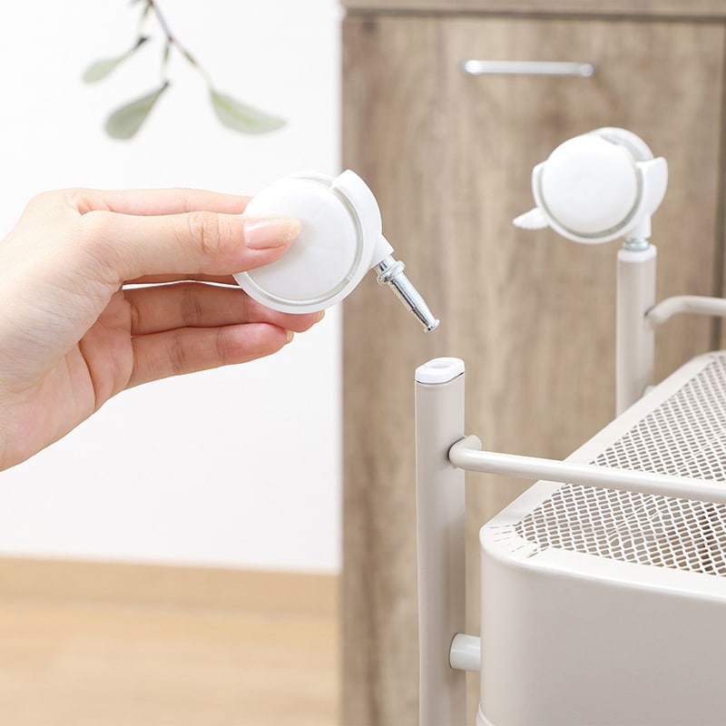 不二貿易 組立て楽な折畳めるワゴン スパーク グレージュ 50616 1台（ご注文単位1台）【直送品】