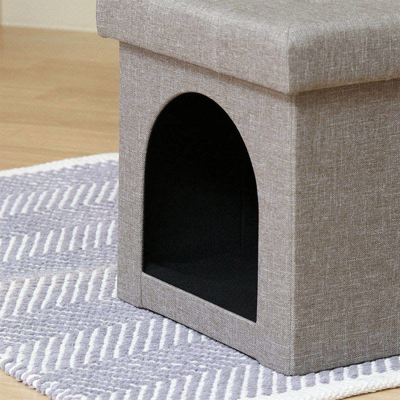 不二貿易 ペットハウススツール mini ライトグレー 1個(ご注文単位6個)【直送品】