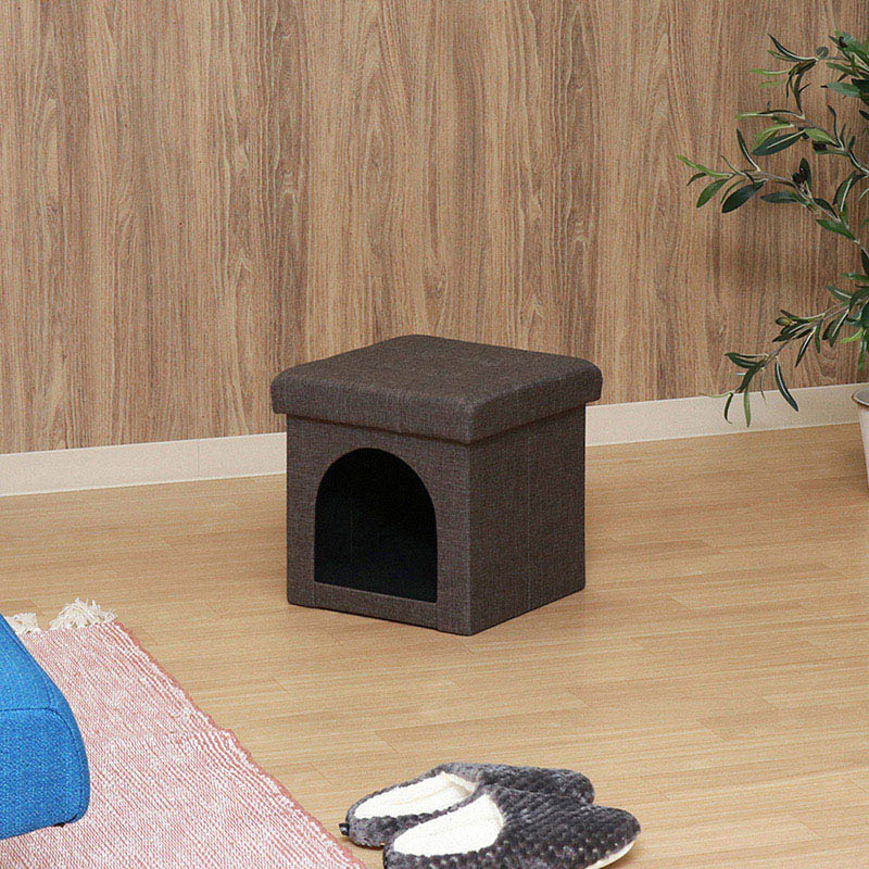 不二貿易 ペットハウススツール mini チャコールグレー 1個(ご注文単位6個)【直送品】