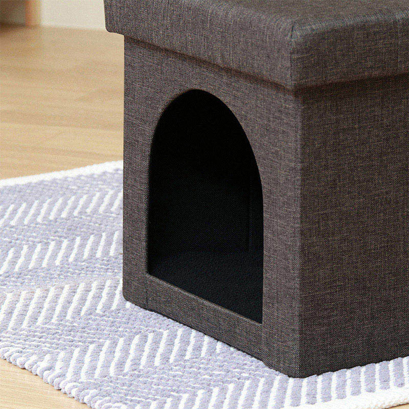 不二貿易 ペットハウススツール mini チャコールグレー 1個(ご注文単位6個)【直送品】