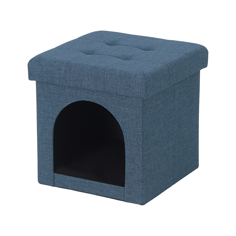 不二貿易 ペットハウススツール mini ネイビー 1個（ご注文単位6個）【直送品】