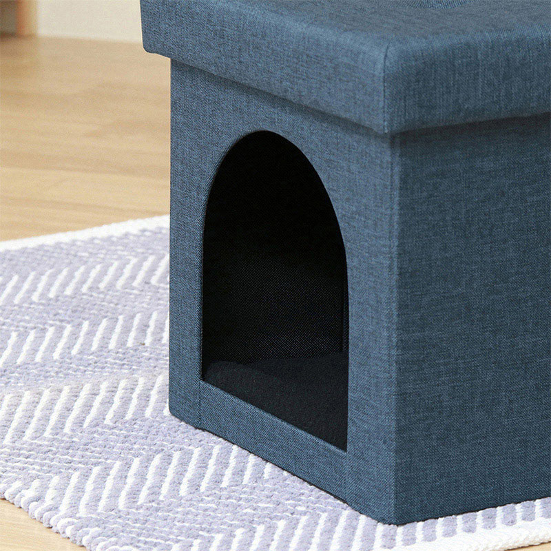 不二貿易 ペットハウススツール mini ネイビー 1個(ご注文単位6個)【直送品】