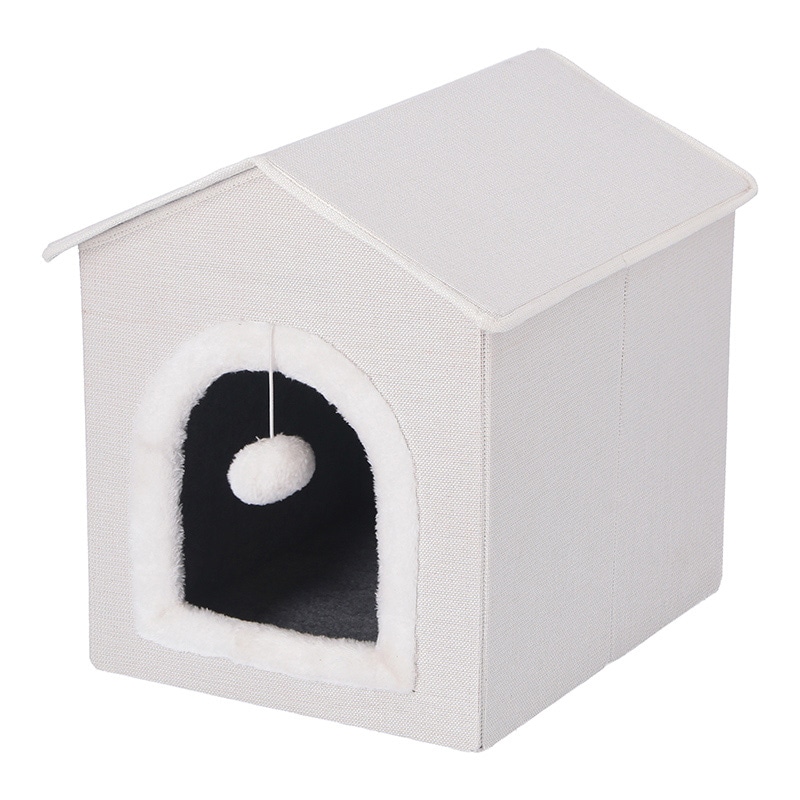 不二貿易 ペットハウス三角屋根 Sサイズ ホワイト 1個（ご注文単位1個）【直送品】