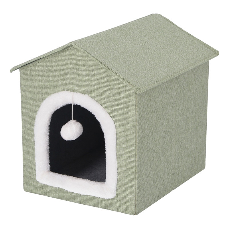不二貿易 ペットハウス三角屋根 Sサイズ グリーン 1個（ご注文単位1個）【直送品】