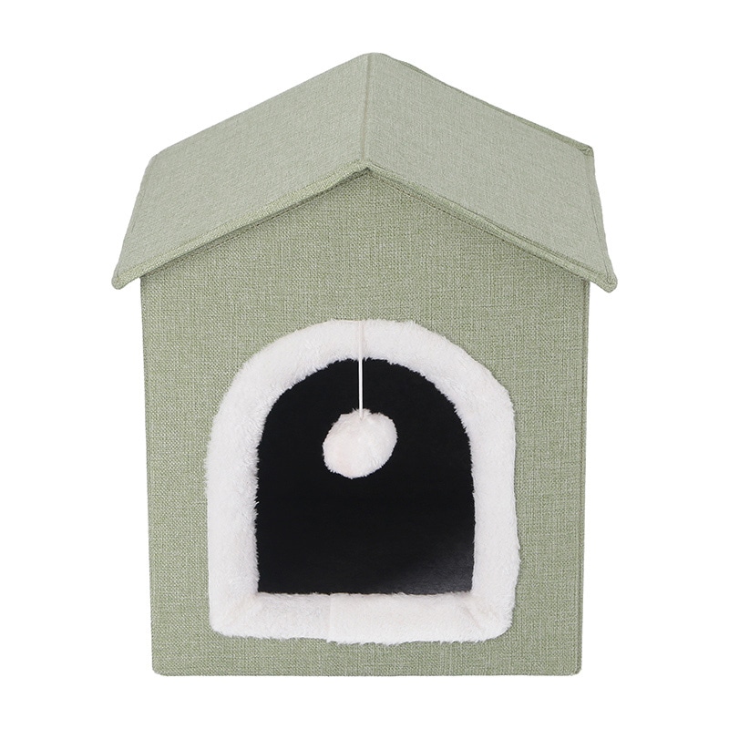 不二貿易 ペットハウス三角屋根 Sサイズ グリーン 1個(ご注文単位1個)【直送品】