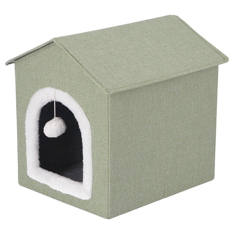 不二貿易 ペットハウス三角屋根 Sサイズ グリーン 1個(ご注文単位1個)【直送品】