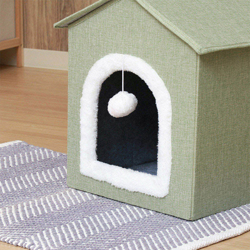 不二貿易 ペットハウス三角屋根 Sサイズ グリーン 1個(ご注文単位1個)【直送品】