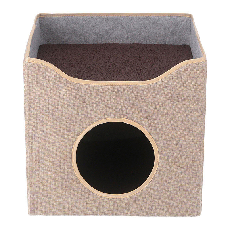 不二貿易 ペットハウス ルーフベッド付き ベージュ 1個(ご注文単位1個)【直送品】