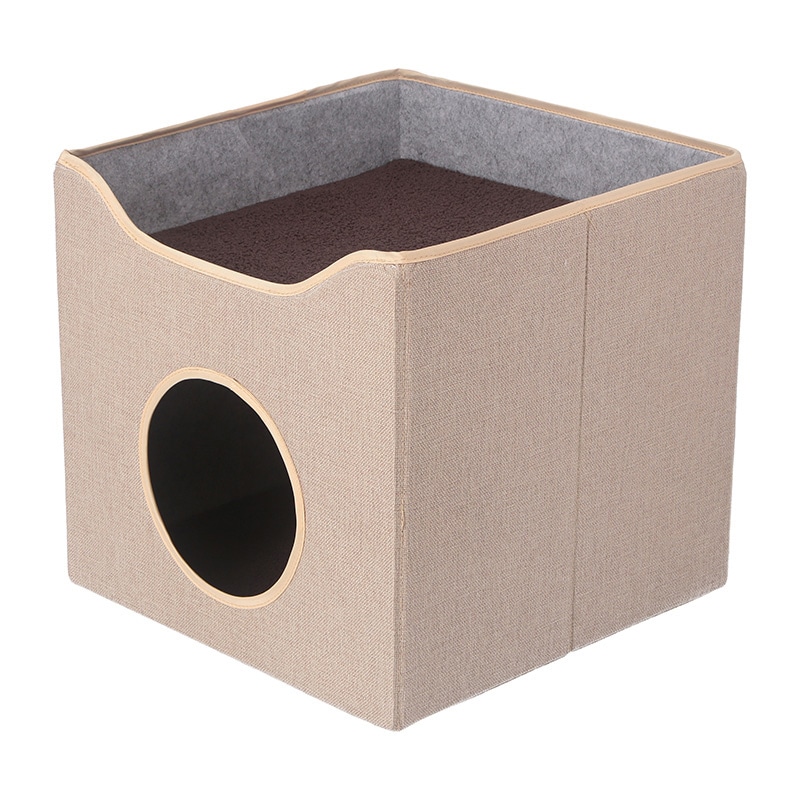 不二貿易 ペットハウス ルーフベッド付き ベージュ 1個(ご注文単位1個)【直送品】