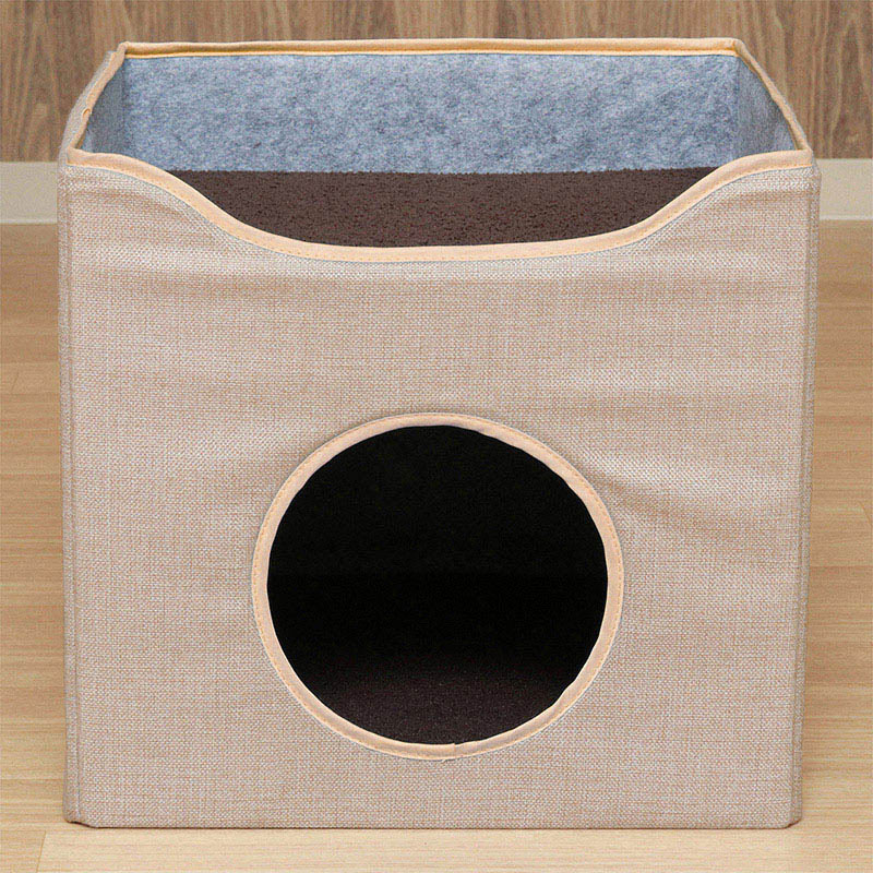 不二貿易 ペットハウス ルーフベッド付き ベージュ 1個(ご注文単位1個)【直送品】