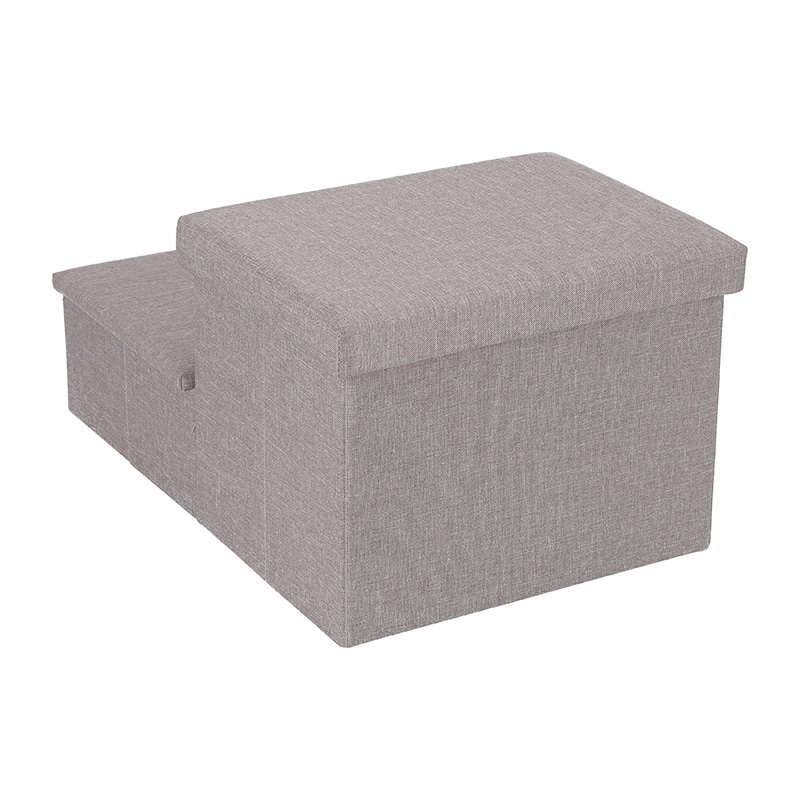 不二貿易 収納付きペットステップ ライトグレー 1個（ご注文単位1個）【直送品】