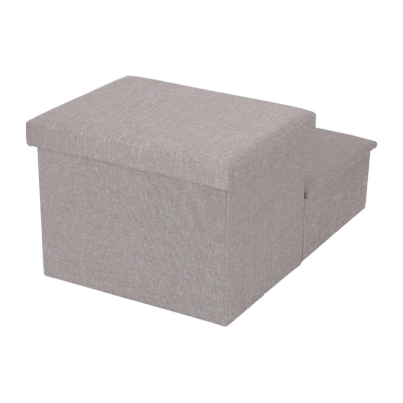 不二貿易 収納付きペットステップ ライトグレー 1個（ご注文単位1個）【直送品】