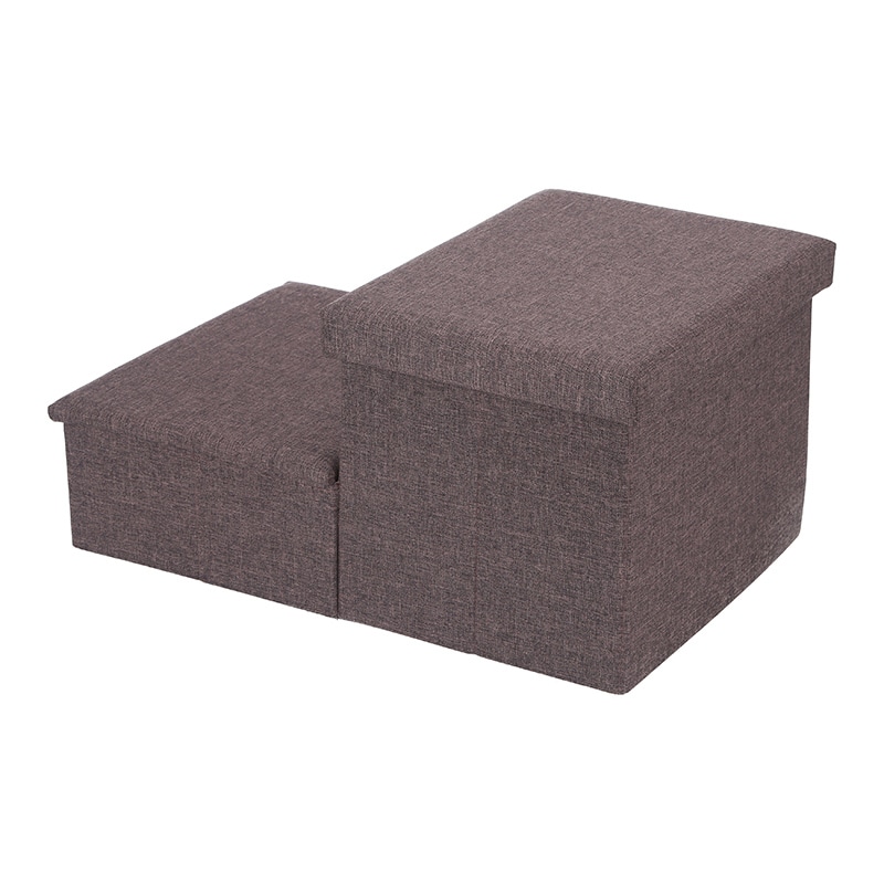 不二貿易 収納付きペットステップ チャコールグレー 1個（ご注文単位1個）【直送品】