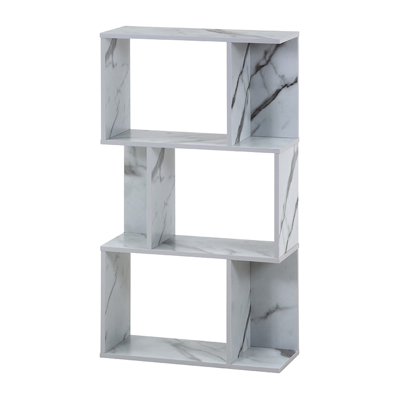 不二貿易 S型ディスプレイラック 3段 大理石 1台(ご注文単位1台)【直送品】