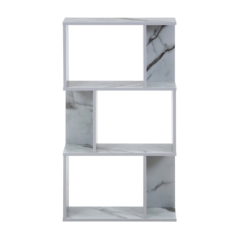 不二貿易 S型ディスプレイラック 3段 大理石 1台(ご注文単位1台)【直送品】