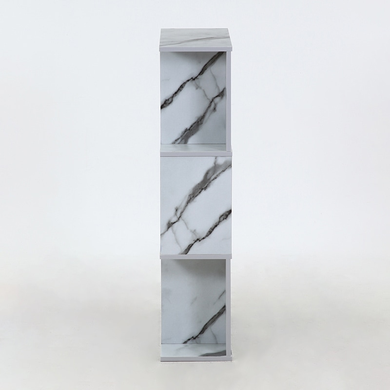 不二貿易 S型ディスプレイラック 3段 大理石 1台(ご注文単位1台)【直送品】