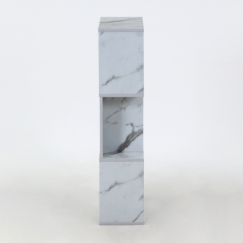 不二貿易 S型ディスプレイラック 3段 大理石 1台(ご注文単位1台)【直送品】