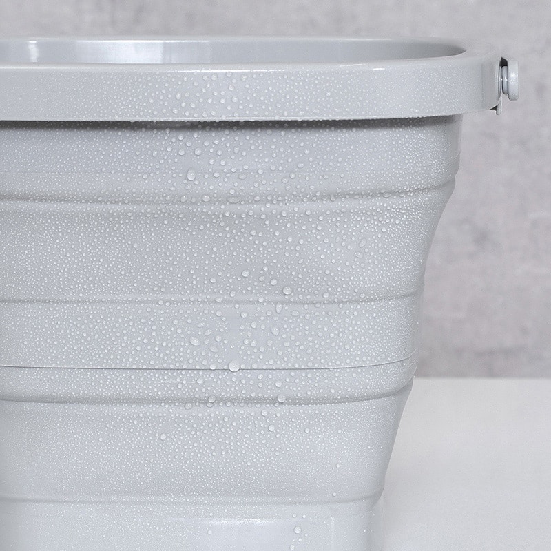 不二貿易 折りたたみバケツ 5L グレー 60683 1個（ご注文単位6個）【直送品】
