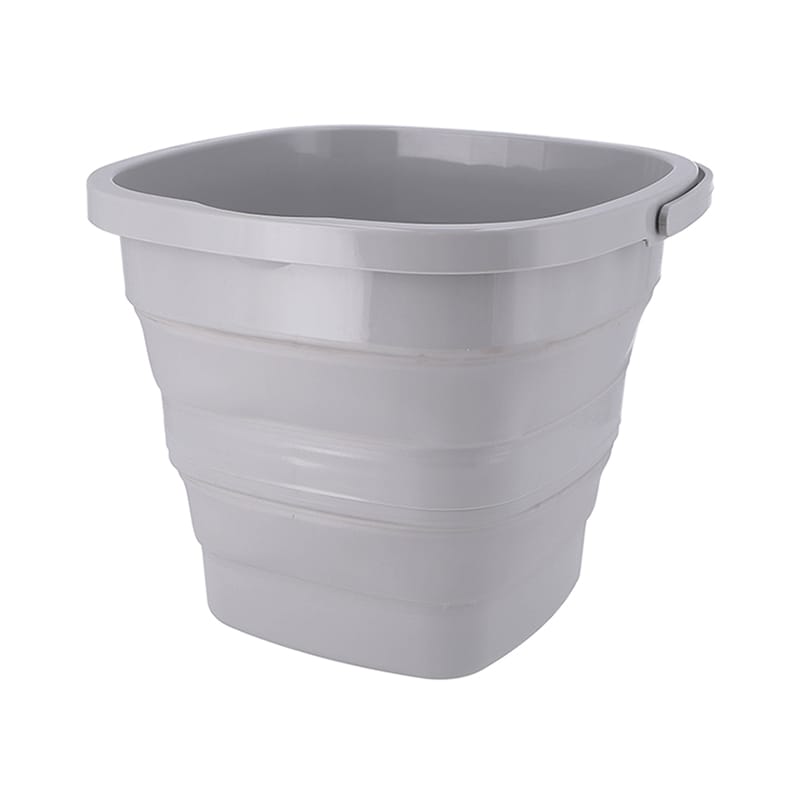 不二貿易 折りたたみバケツ 10L グレー 60685 1個（ご注文単位6個）【直送品】