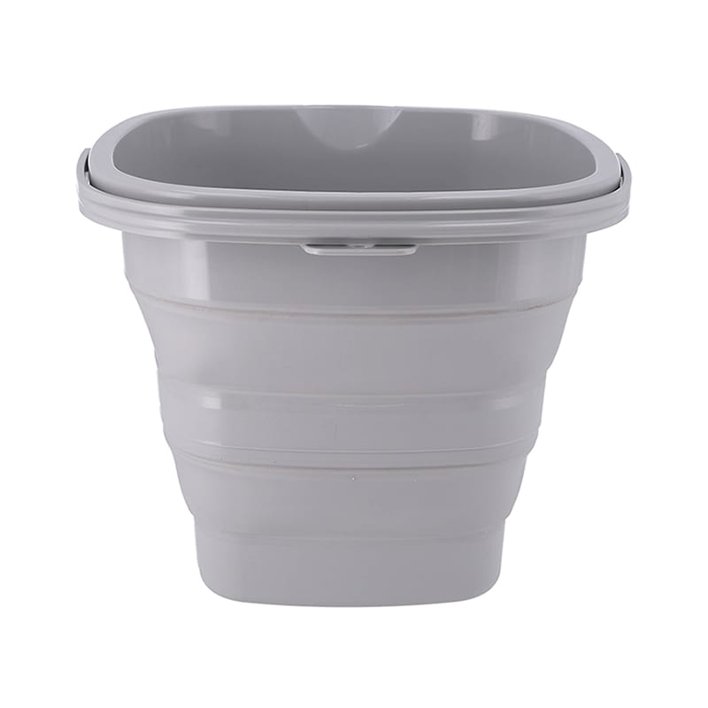 不二貿易 折りたたみバケツ 10L グレー 60685 1個（ご注文単位6個）【直送品】