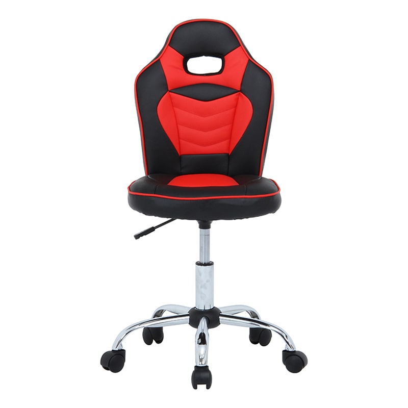 不二貿易 レーシングチェア キッズ用 レッド 1台(ご注文単位1台)【直送品】