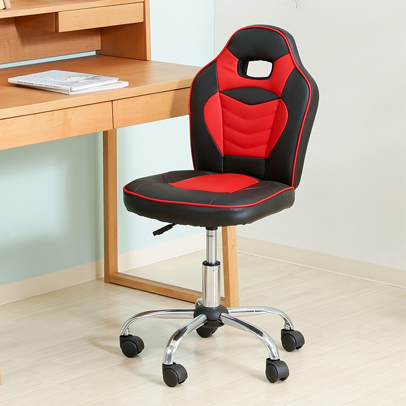 不二貿易 レーシングチェア キッズ用 レッド 1台(ご注文単位1台)【直送品】