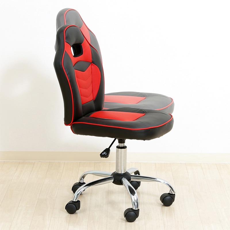 不二貿易 レーシングチェア キッズ用 レッド 1台(ご注文単位1台)【直送品】
