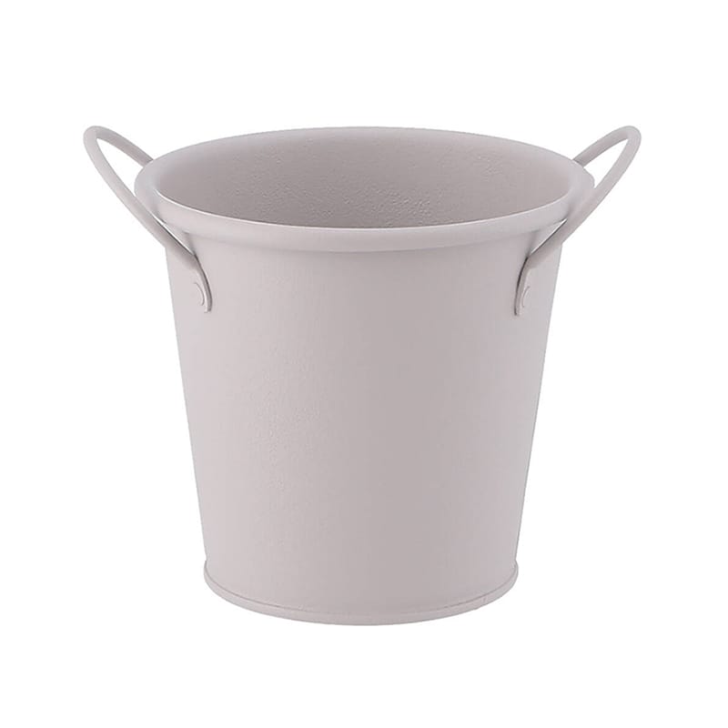 不二貿易 スチールラウンドバケツ S アイボリー 61432 1個（ご注文単位5個）【直送品】