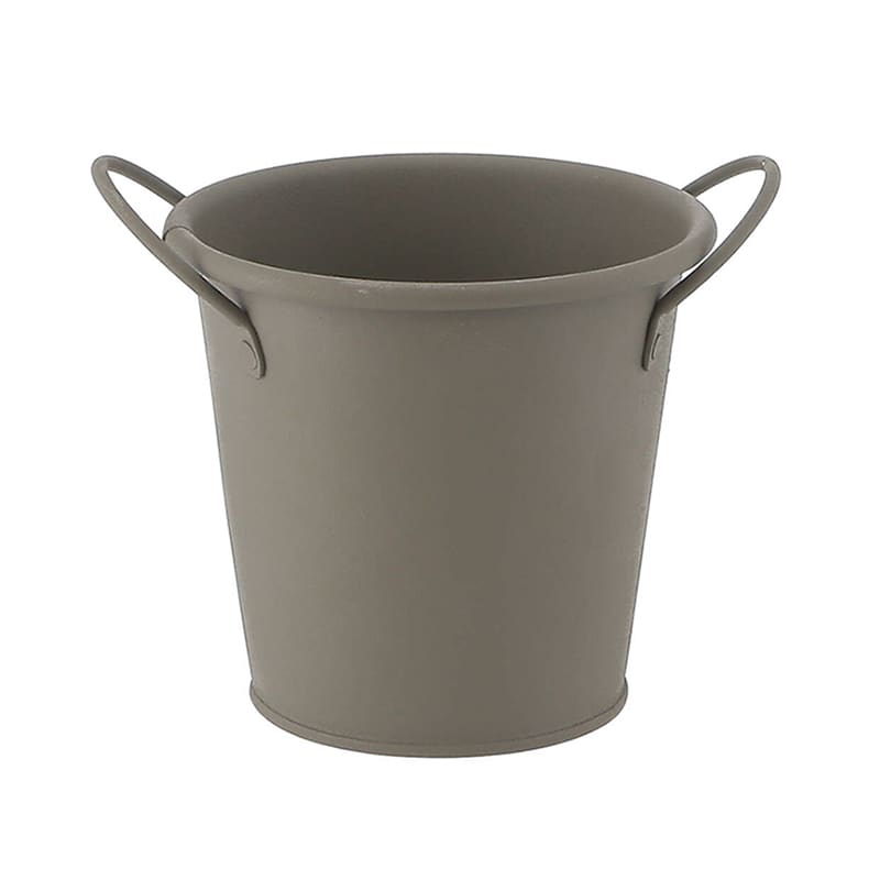 不二貿易 スチールラウンドバケツ S カーキ 61433 1個（ご注文単位5個）【直送品】