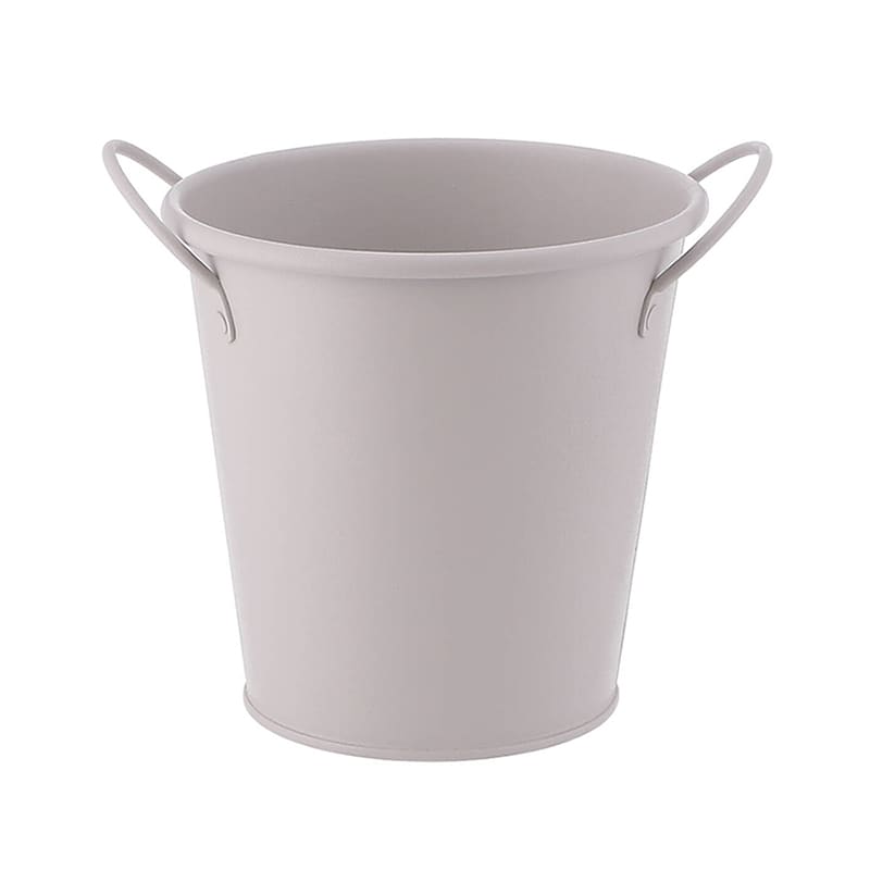 不二貿易 スチールラウンドバケツ M アイボリー 61434 1個（ご注文単位5個）【直送品】