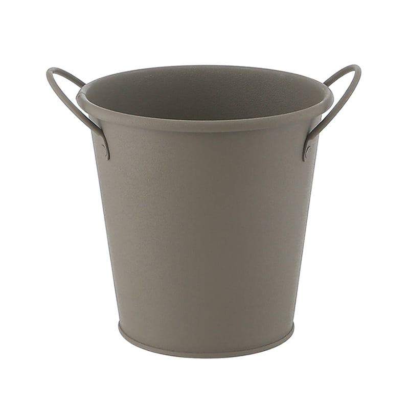 不二貿易 スチールラウンドバケツ M カーキ 61435 1個（ご注文単位5個）【直送品】