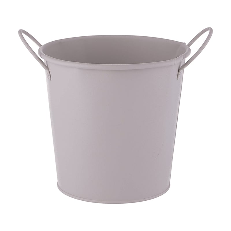 不二貿易 スチールラウンドバケツ L アイボリー 61436 1個（ご注文単位5個）【直送品】