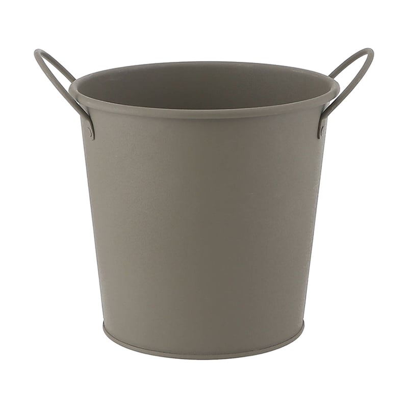 不二貿易 スチールラウンドバケツ L カーキ 61437 1個（ご注文単位5個）【直送品】