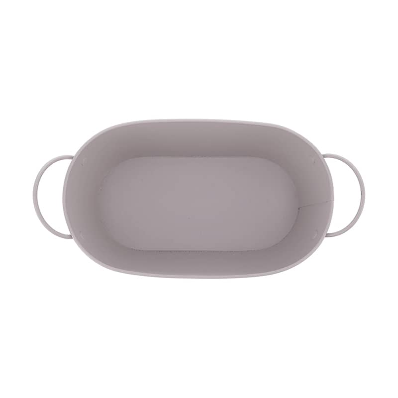 不二貿易 スチールオーバルバケツ S アイボリー 61438 1個（ご注文単位5個）【直送品】