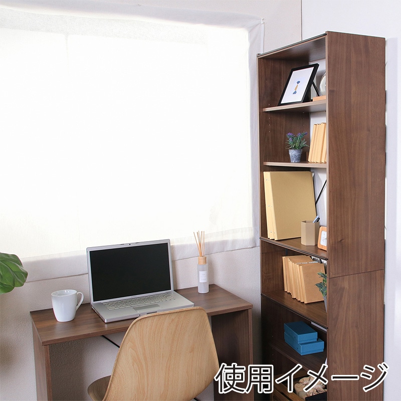 不二貿易 EZBO オープンラック 6段 ミディアムブラウン 1台(ご注文単位1台)【直送品】