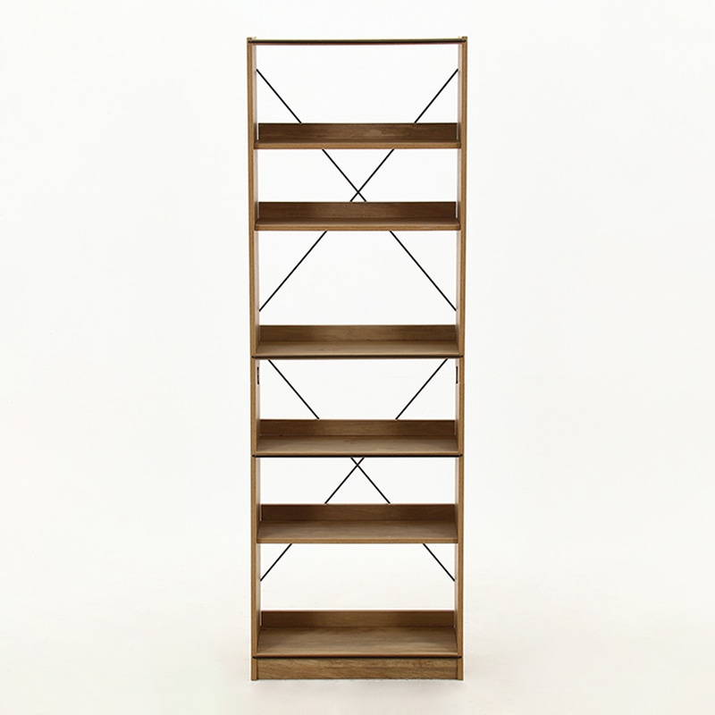 不二貿易 EZBO オープンラック 6段 オークナチュラル 1台（ご注文単位1台）【直送品】