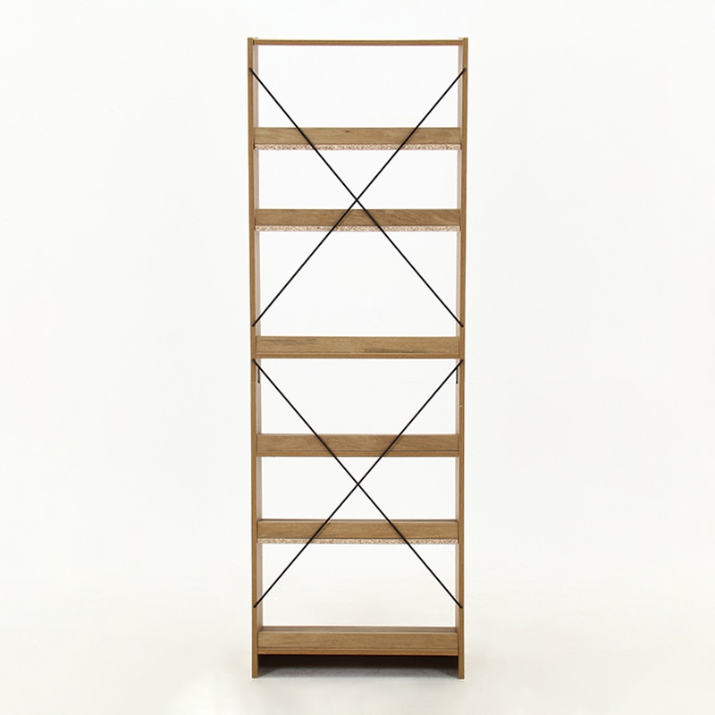 不二貿易 EZBO オープンラック 6段 オークナチュラル 1台（ご注文単位1台）【直送品】