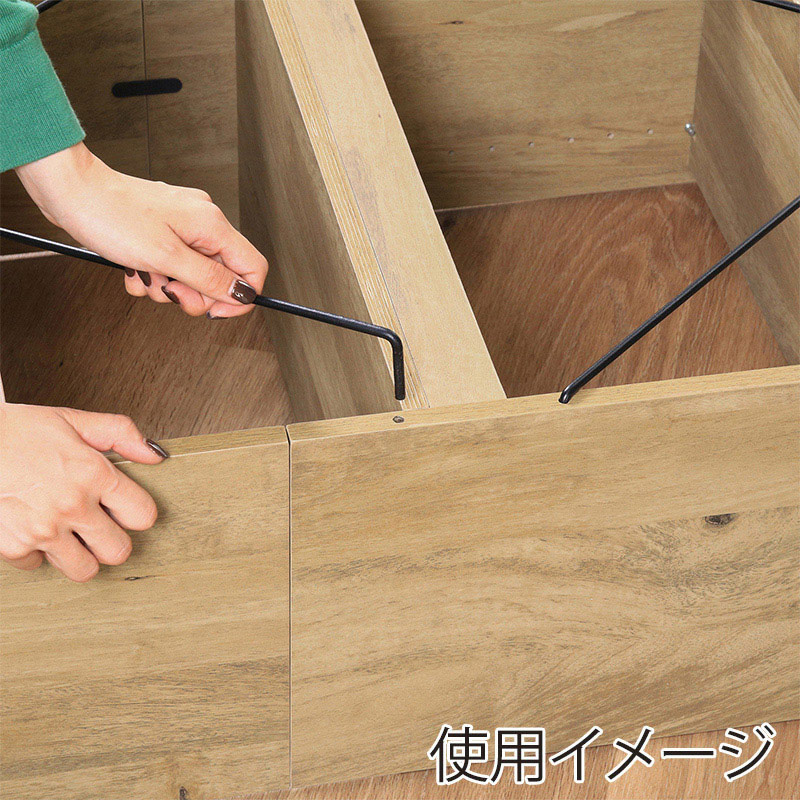 不二貿易 EZBO オープンラック 6段 オークナチュラル 1台（ご注文単位1台）【直送品】