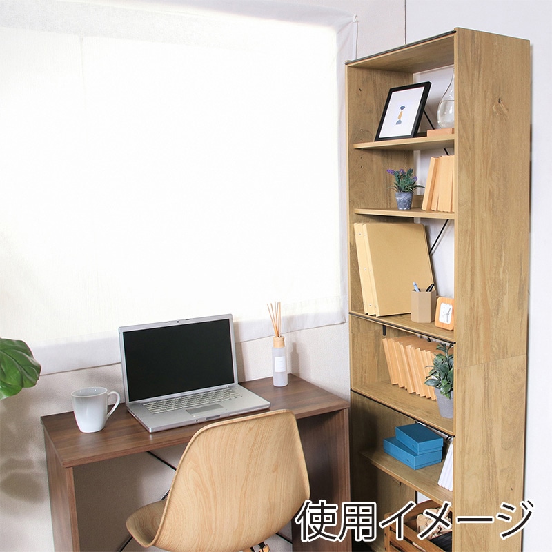 不二貿易 EZBO オープンラック 6段 オークナチュラル 1台（ご注文単位1台）【直送品】