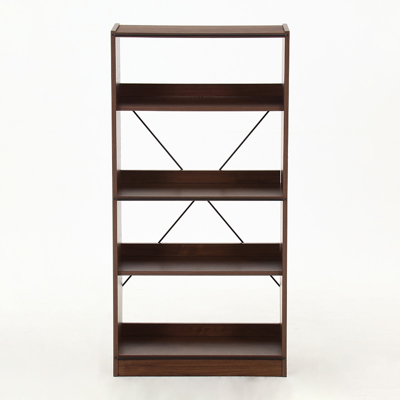 不二貿易 EZBO オープンラック 4段 ミディアムブラウン 1台(ご注文単位1台)【直送品】