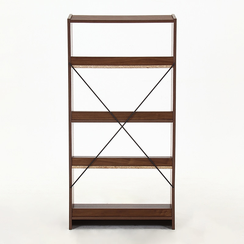 不二貿易 EZBO オープンラック 4段 ミディアムブラウン 1台(ご注文単位1台)【直送品】