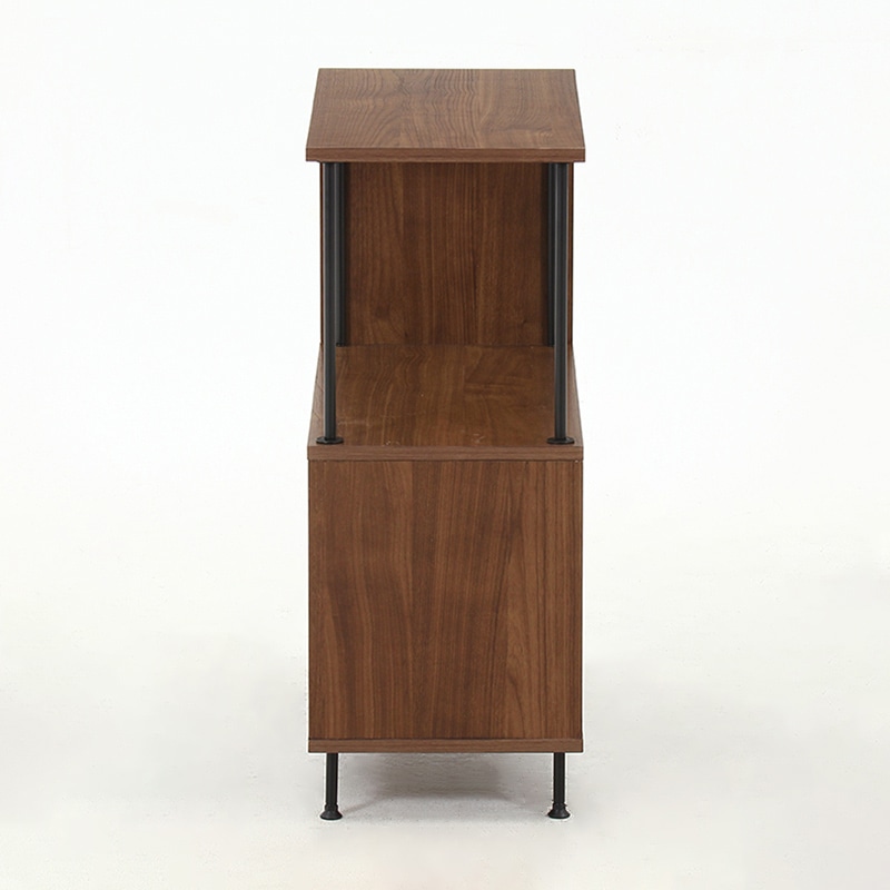 不二貿易 EZBO ツイストロック S型 ディスプレイラック 3段 ミディアムブラウン 1台（ご注文単位1台）【直送品】