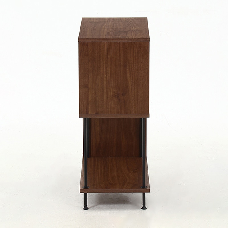 不二貿易 EZBO ツイストロック S型 ディスプレイラック 3段 ミディアムブラウン 1台（ご注文単位1台）【直送品】