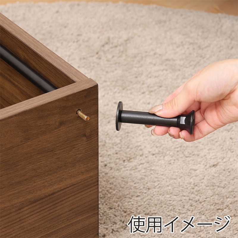 不二貿易 EZBO ツイストロック S型 ディスプレイラック 3段 ミディアムブラウン 1台（ご注文単位1台）【直送品】