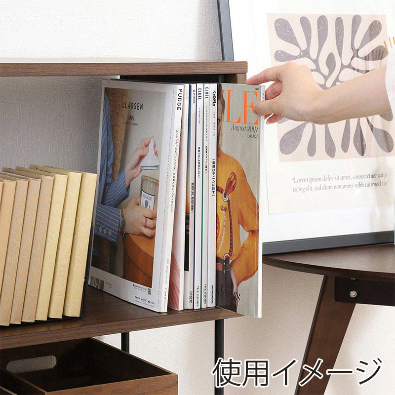 不二貿易 EZBO ツイストロック S型 ディスプレイラック 3段 ミディアムブラウン 1台（ご注文単位1台）【直送品】