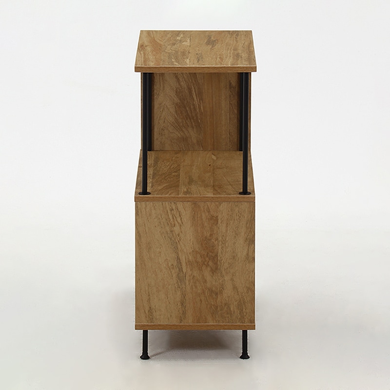 不二貿易 EZBO ツイストロック S型 ディスプレイラック 3段 オーク 1台(ご注文単位1台)【直送品】