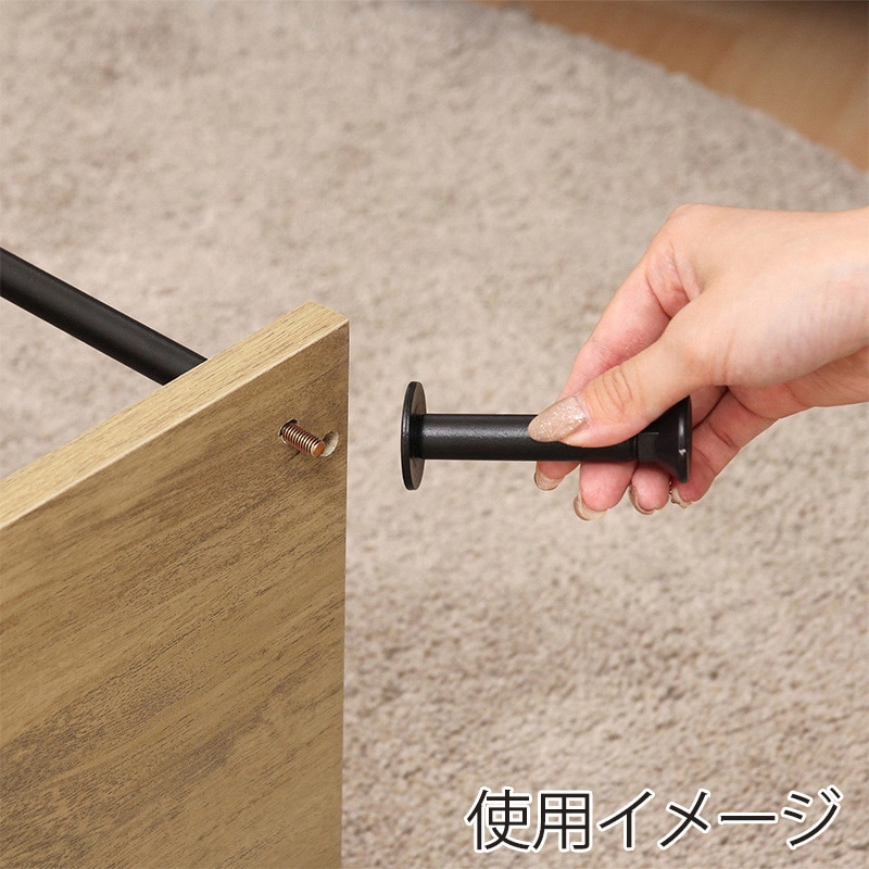 不二貿易 EZBO ツイストロック S型 ディスプレイラック 3段 オーク 1台(ご注文単位1台)【直送品】