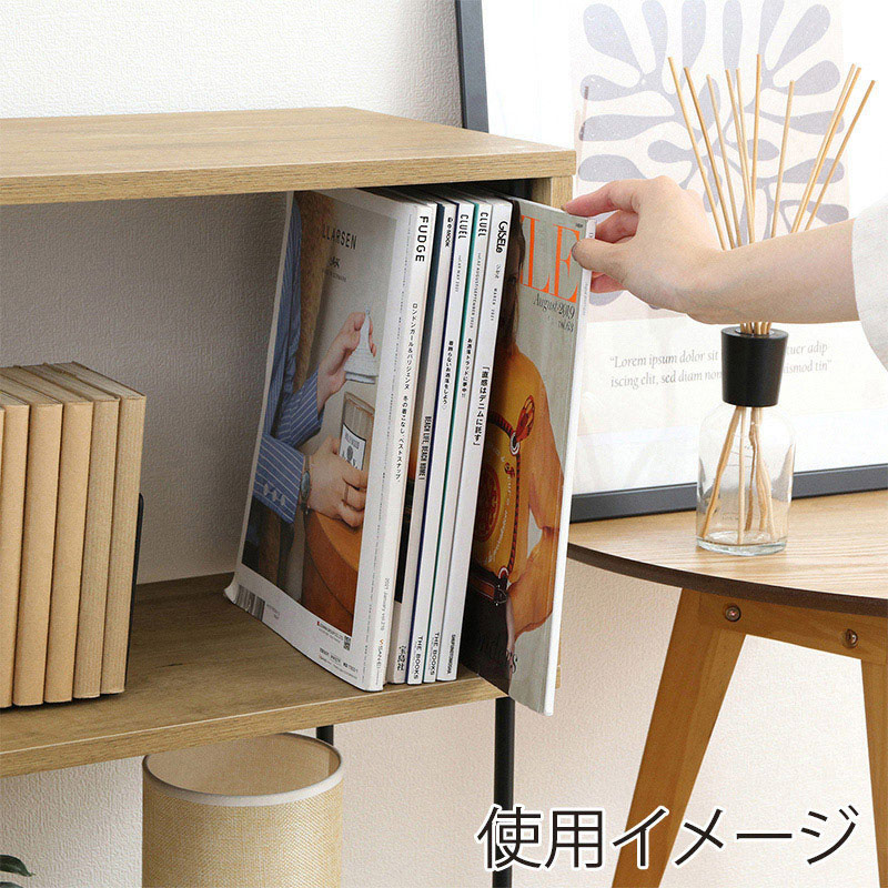 不二貿易 EZBO ツイストロック S型 ディスプレイラック 3段 オーク 1台(ご注文単位1台)【直送品】